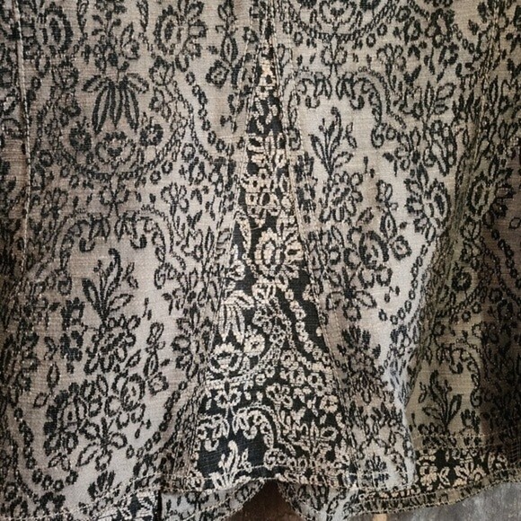 J Jill Brown Floral Lace Print Tapestry Blazer Size 8 - Picture 6 of 9